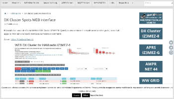 DX Cluster Spots WEB interface