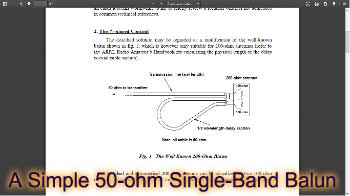 A Simple 50-ohm Single-Band Balu