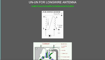 Balun UN-UN for longwire antenna