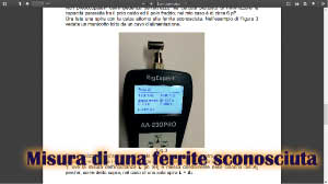 Misure di una ferrite sconosciuta