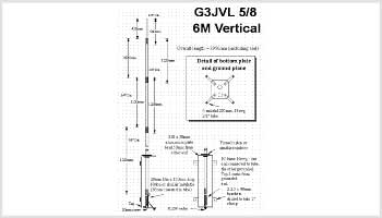 6 Meter 5/8 Wave Vertical Antenna