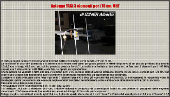 Antenna 3 elementi per la banda dei 4m 70 MHz