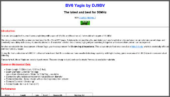 BV6 Yagis yagis for 6m