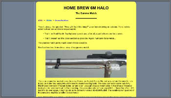 Home brew 6M halo with the Gamma Match