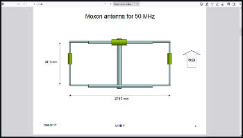 Moxon antenna for 50MHz