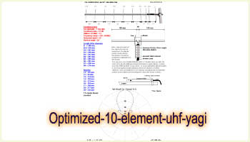 Optimized 10 element UHF Yagi Antenna