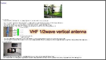 VHF 1/2wave vertical antenna for the 6-meterband