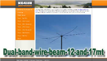 Dual band wire beam-12-and-17m