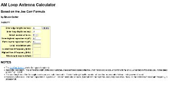 AM Loop Antenna Calculator