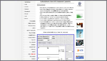 Calcolatore Java di crossover passivi