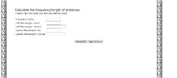 Calculate the frequency/length of antennas