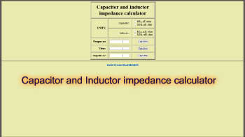 Capacitor and Inductor impedance calculator