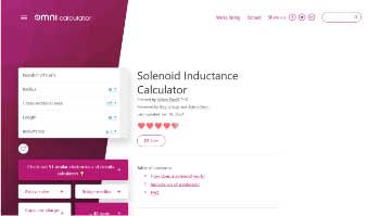 Solenoid inductance