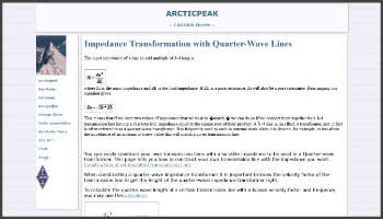 Impedance Transformation with Quarter-Wave Lines