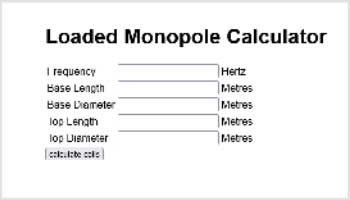 Loaded Monopole Calculator