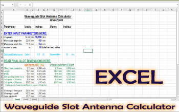 Waveguide Slot Antenna Calculator