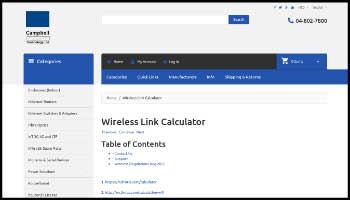 Wireless link calculator