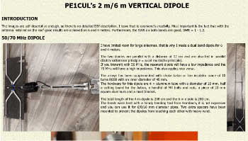 2 M/6 M Vertical Dipole