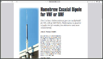 Coaxial dipole VHF UHF