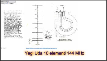 Yagi Uda 10 elementi 144mhz