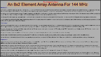 8x2 Element Array Antenna For 144 MHz