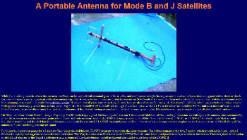 A Portable Antenna for Mode B and J Satellites