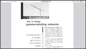 Gamma match for VHF