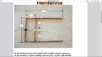 Hentenna for vhf