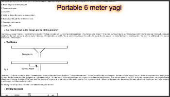 Portable 6 meter yagi