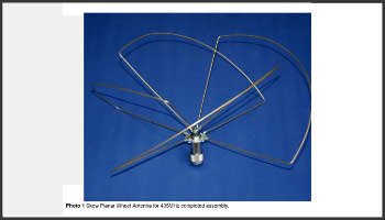 Skew planar wheel antenna