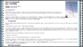Una 12 elementi per i 144 MHz