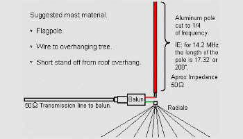 20 meter Vertical with Balun