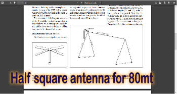 Broadbanding half square antenna for 80mt