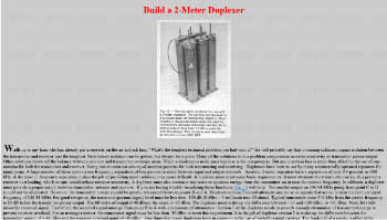 Build a 2-Meter Duplexer