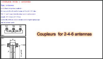 Coupleurs antennas for 2-4-6