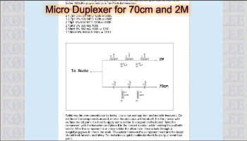 Micro Duplexer for 70cm and 2M