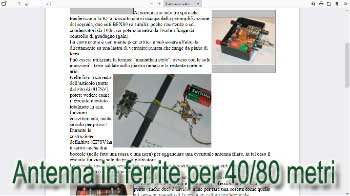 Antenna in ferrite per 40/80 metri