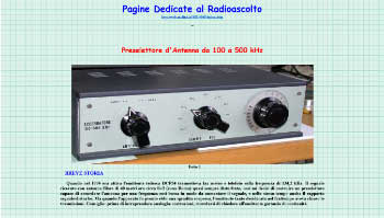 Preselettore d'Antenna da 100 a 500 kHz