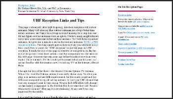 UHF Reception Links and Tips