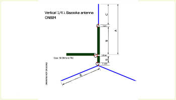 Bazooka GP 1/4 lambda vertical for the 40m