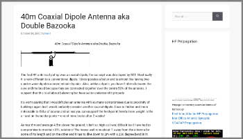 Dipole Double Bazooka 40m Coaxial