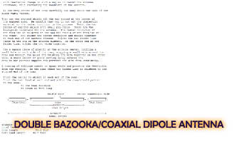 Doubla bazooka coaxil dipole antenna