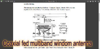 Coaxial fed multiband windom antenna