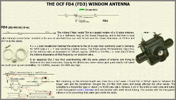 The FD4 FD3 windom antenna