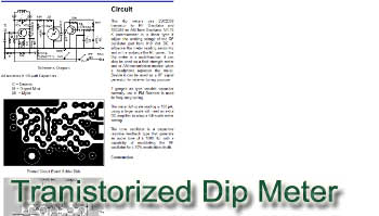 Tranistorized Dip Meter