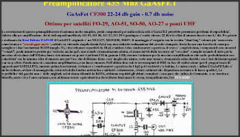 Preamplificatore 435 Mhz GaAsFET