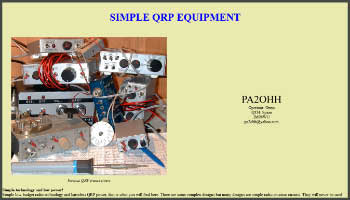 Simple qrp equipment