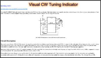 Visual CW Tuning Indicator