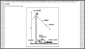 A freestanding tower in a vertical antenna