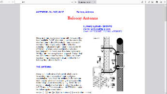 Balcony antenna extension